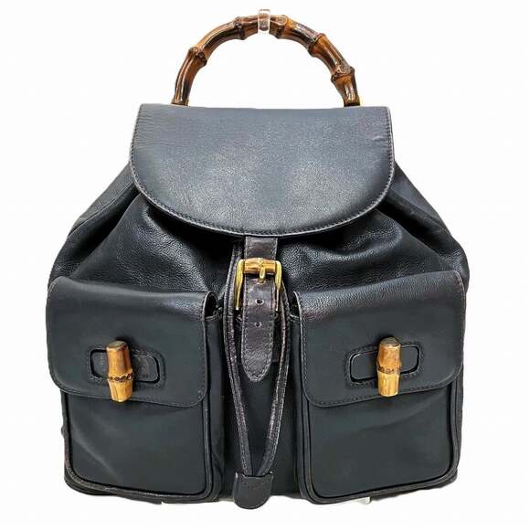 Gucci Handbags - Gucci Vintage Bamboo Backpack Leather #266838G42B